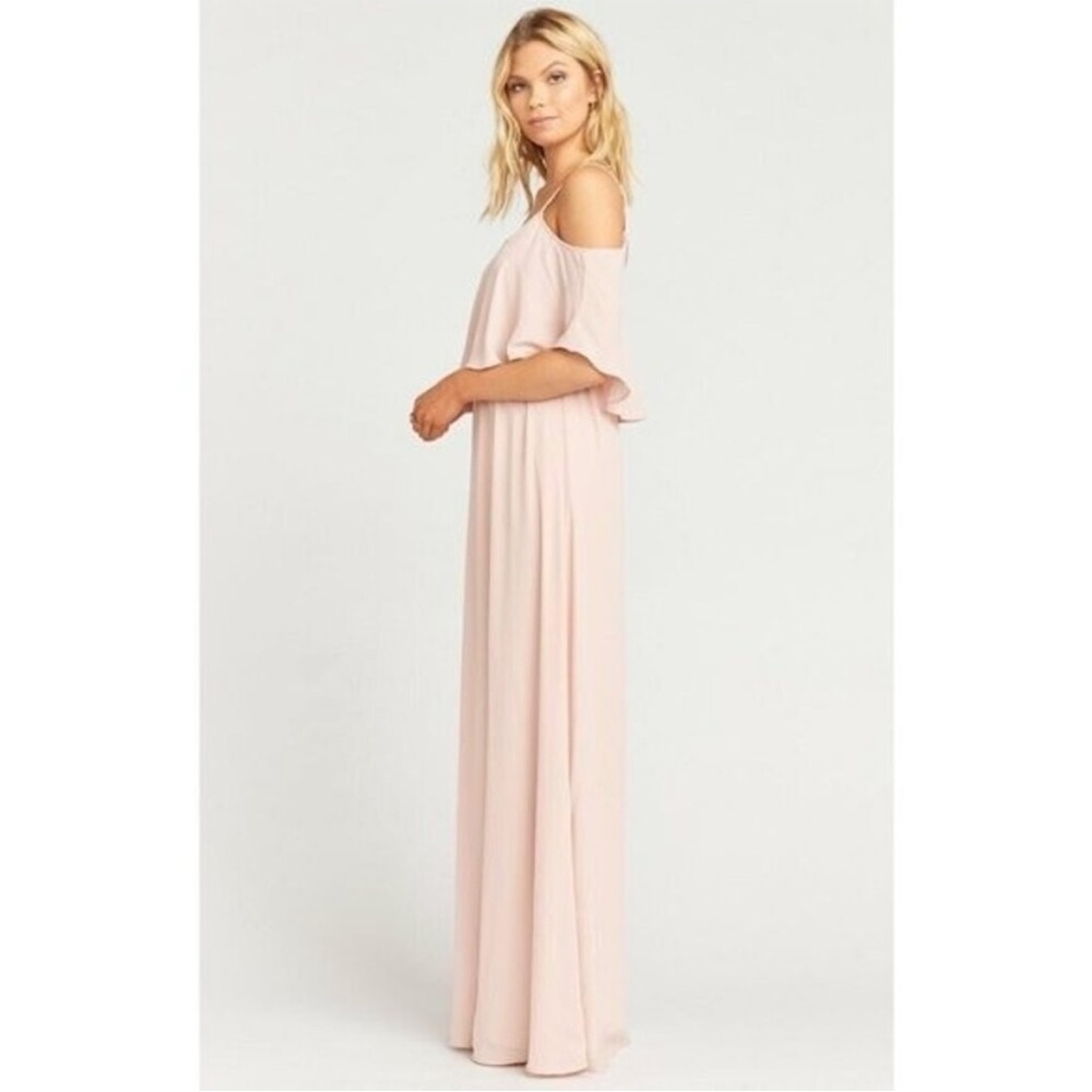 Show Me Your Mumu Blush Caitlin Ruffle Maxi Dress